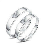 Bague Couple Coeur en Pierres