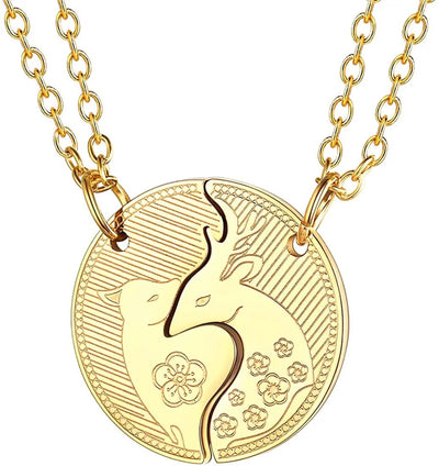 Collier Couple Cerfs