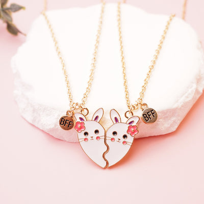 Collier Meilleures Amies Coeur Lapin