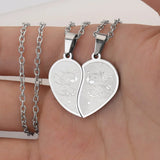 Collier Couple Coeur Stitch