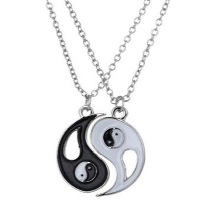 Collier Couple Yin Yang Décoré