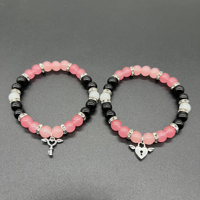 Bracelet Couple Coeur Clé
