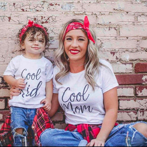 T Shirt Mère Fille Cool Mom