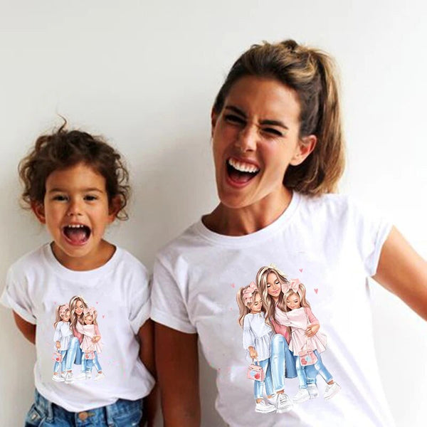 T Shirt Maman Deux Filles