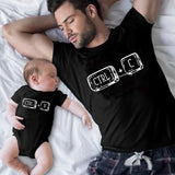 T Shirt Père Fils Bouton Ctrl C Ctrl V