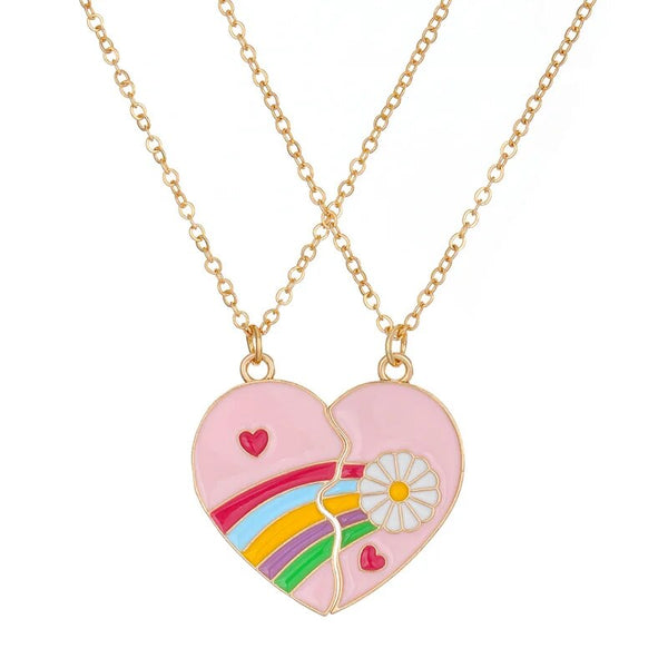 Collier Meilleure Coeur Soleil