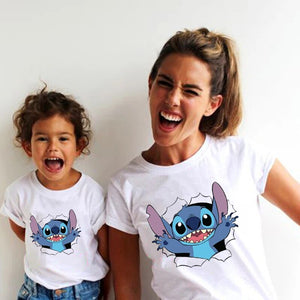 T Shirt Mère Fille Disney Stitch