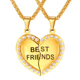 Collier Meilleure Amie Coeur Doré