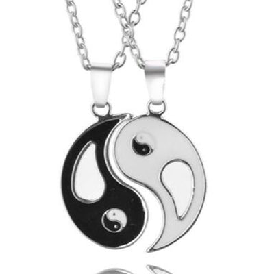 Collier Couple Yin Yang Décoré