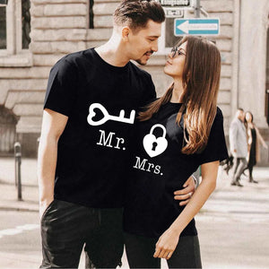 T Shirt Couple Coeur Clé