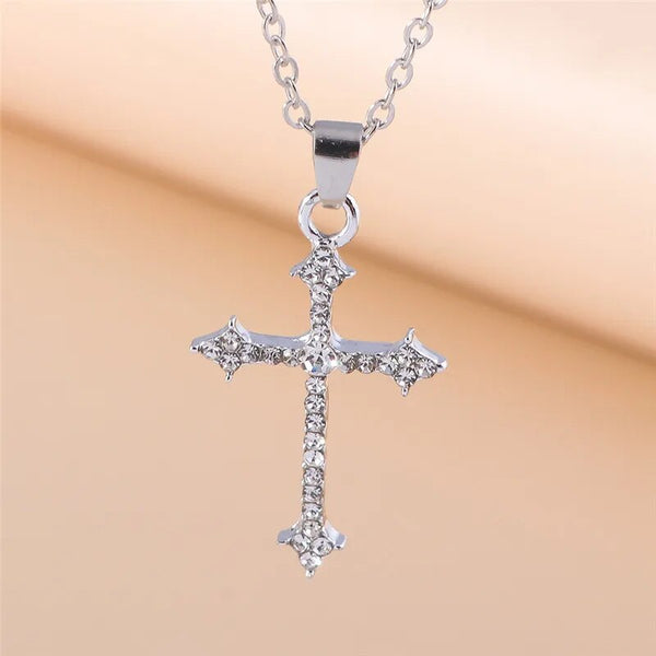 Collier Meilleure Amie Croix Pierres