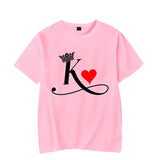 T Shirt Couple King Queen Coeur