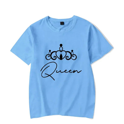 T Shirt Couple King Queen Moderne