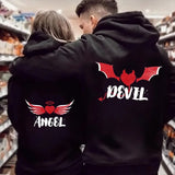 Sweat Couple Ange et Démon