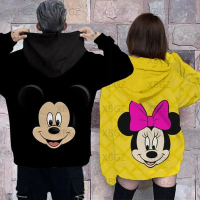 Sweat Couple Mickey Noir Jaune