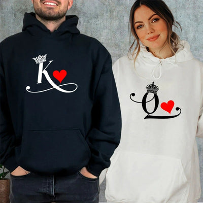 Sweat Couple Roi Reine Coeur
