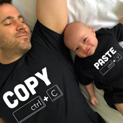T Shirt Papa Fils Copy Paste