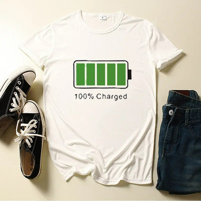 T Shirt Couple Batteries
