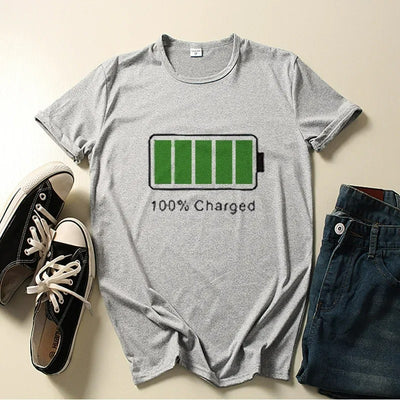 T Shirt Couple Batteries
