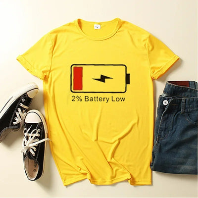 T Shirt Couple Batteries