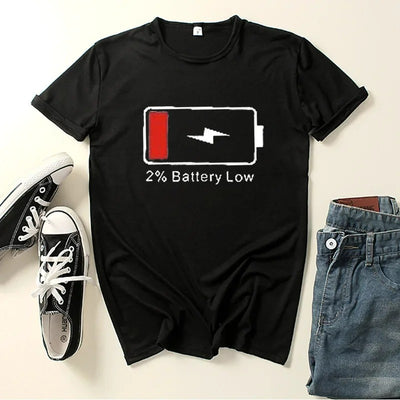 T Shirt Couple Batteries