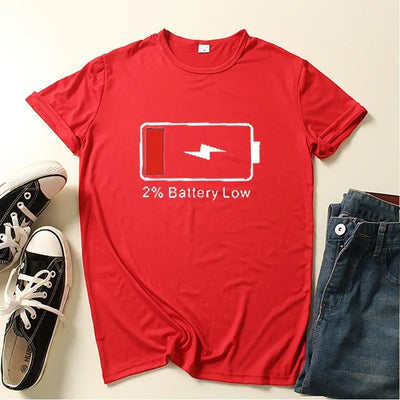 T Shirt Couple Batteries