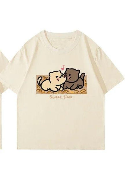 T Shirt Couple Chatons