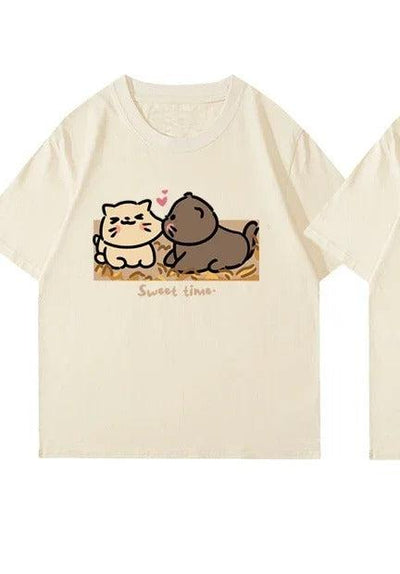 T Shirt Couple Chatons