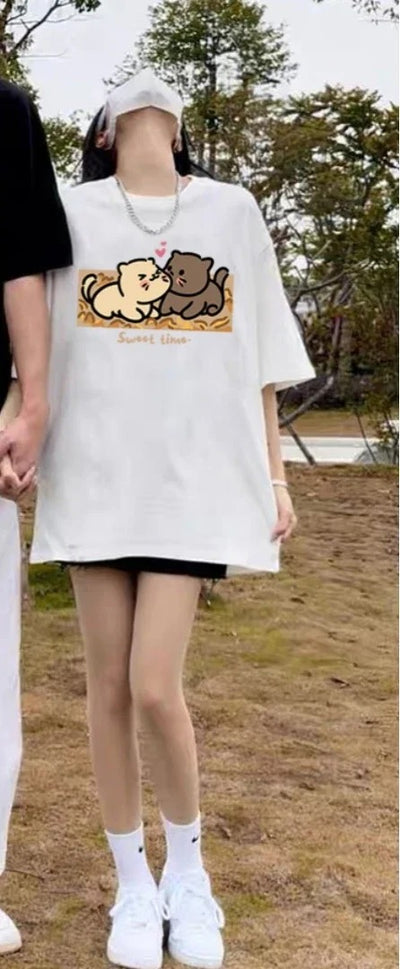 T Shirt Couple Chatons
