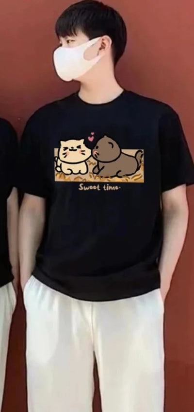 T Shirt Couple Chatons