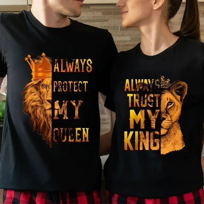 T Shirt Couple Roi Lion