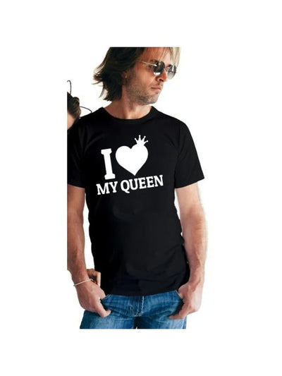 T Shirt King Queen Coeur