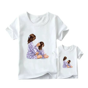 T Shirt Mère Fille Cheveux