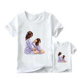 T Shirt Mère Fille Cheveux