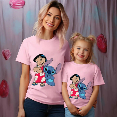 T Shirt Mère Fille Lilo Stitch