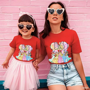 T Shirt Mère Fille Princesses Disney