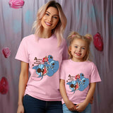 T Shirt Mère Fille Stitch Joyeux