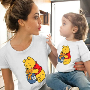 T Shirt Mère Fille Winnie Miel