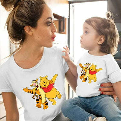 T Shirt Mère Fille Winnie et Tigger