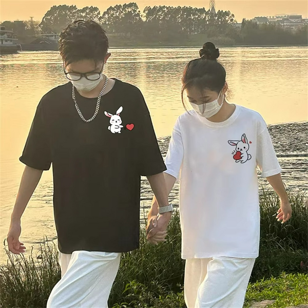 T Shirt pour Couple Lapin Animé