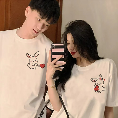 T Shirt pour Couple Lapin Animé