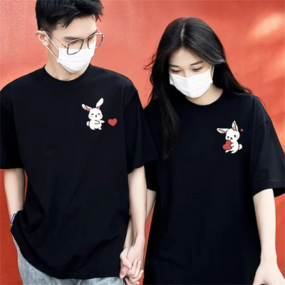T Shirt pour Couple Lapin Animé