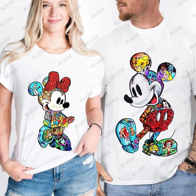 T Shirt pour Couple Mickey Colore