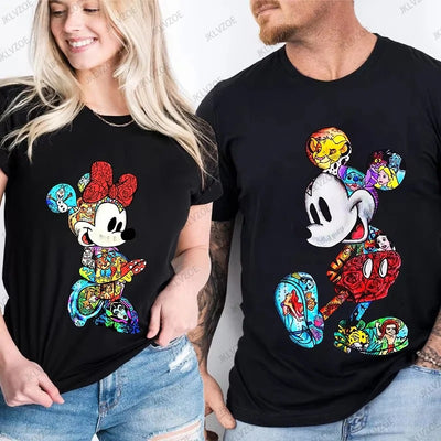 T Shirt pour Couple Mickey Colore