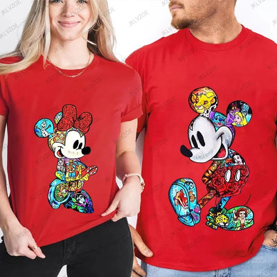T Shirt pour Couple Mickey Colore