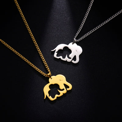 Collier Couple Éléphant