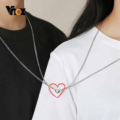 Collier Couple Coeur Partagé