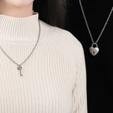 Collier Couple Coeur et Clé