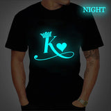 T Shirt Couple King Queen Coeur
