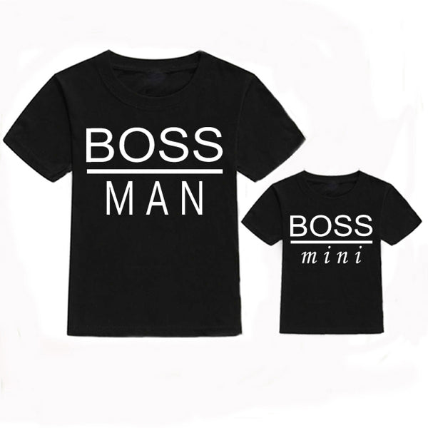 T Shirt Père Fils Boss Mini